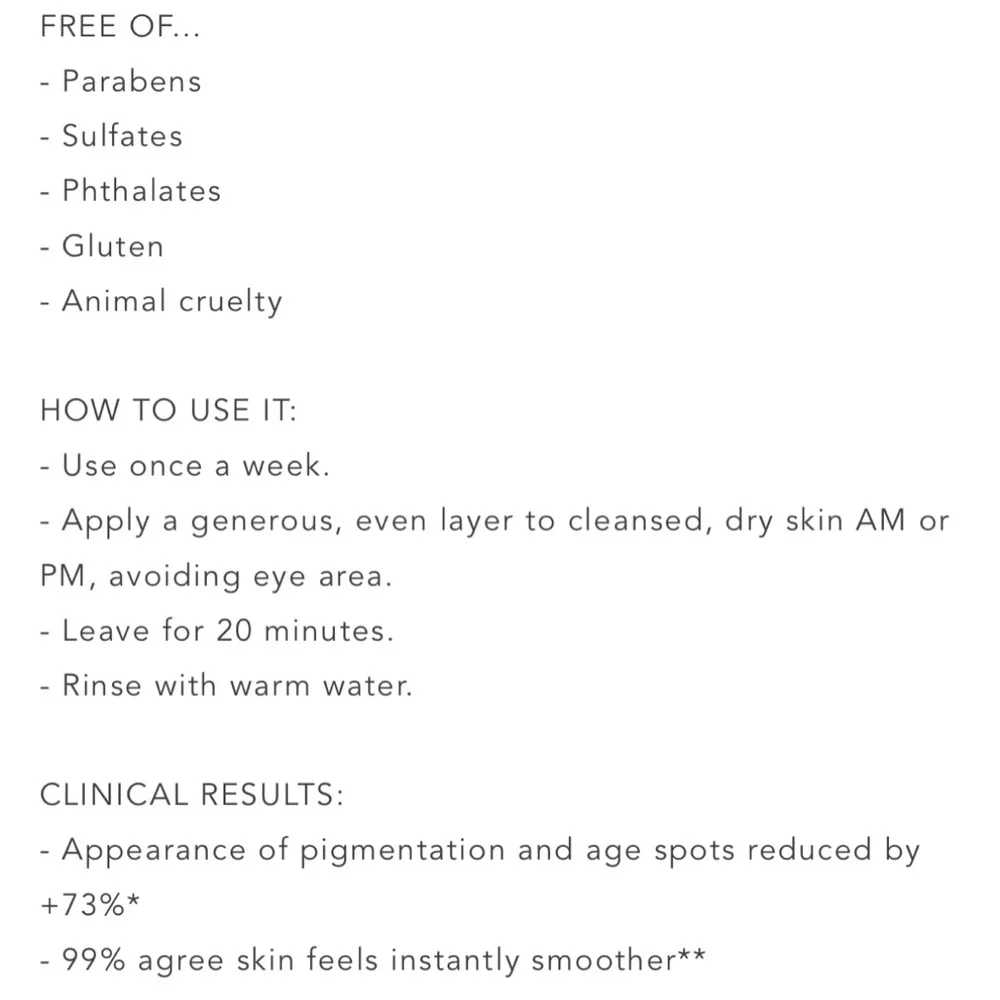 New - Charlotte Tilbury Exfoliating Face Mask